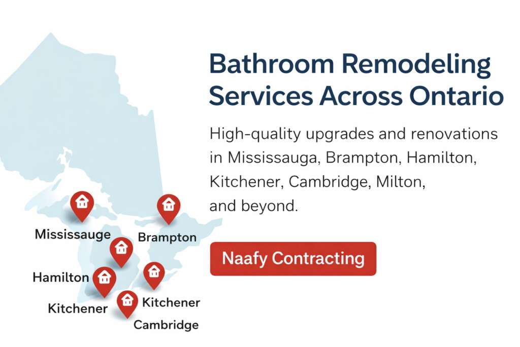 Service areas for bathroom redesign