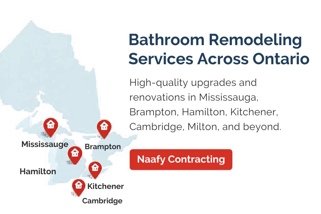 Service areas for bathroom redesign